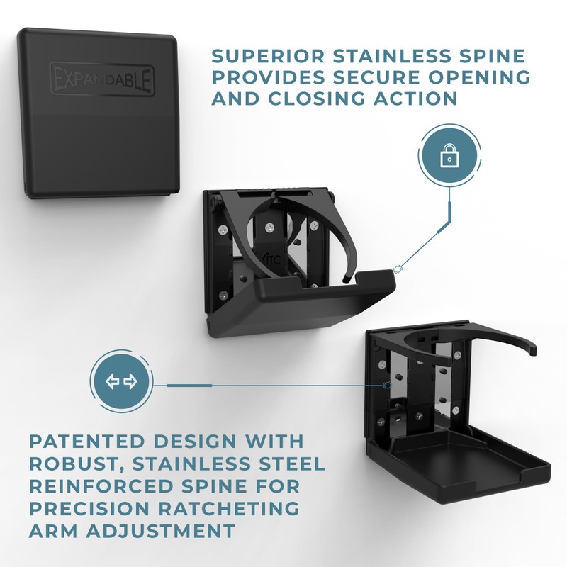 Manufacturers' Select ITC Black Adjustable RV and Boat Drink Holder