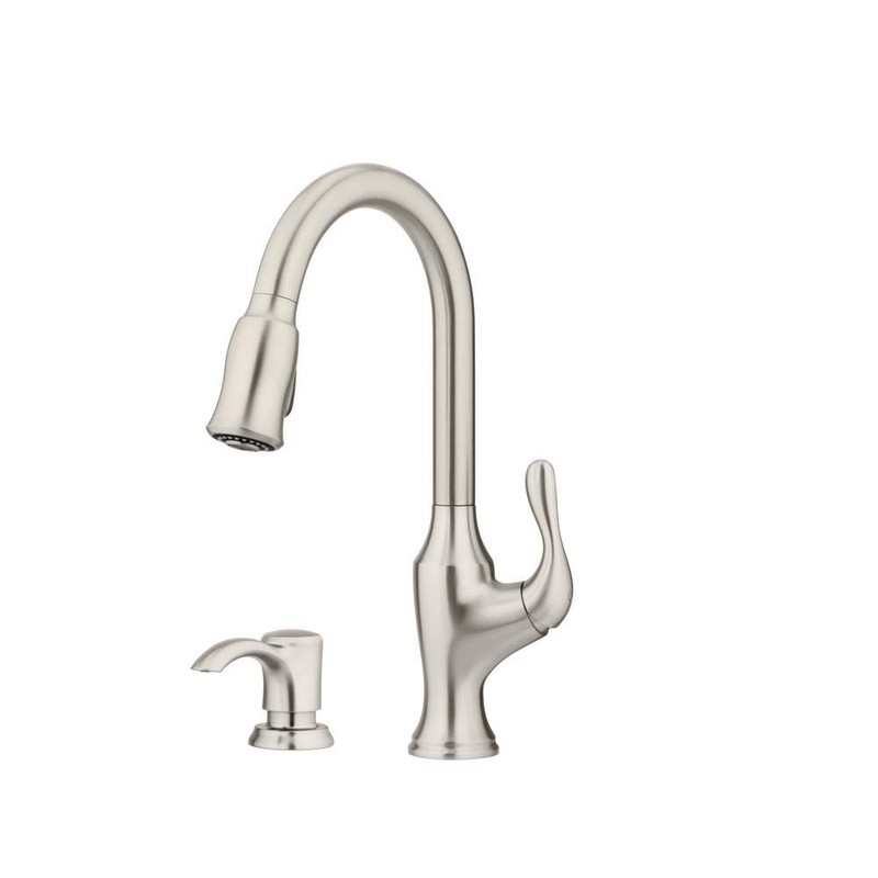 Pfister Deming Kitchen Faucet with Pull Down Sprayer and Soap