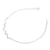 S925 Sterling Silver Heartbeat Wave Bracelet Geometric Wave Bling Fine