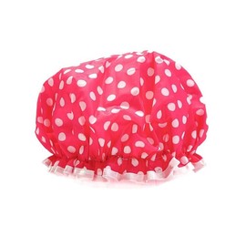 Shower Cap, Adjustable Silky Sleep Satin Bonnet for Women Long Curly Hair Double-Sided Waterproof Satin Hair Cap Extra Large silk bonnet for sleeping (Pink)