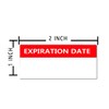 Besttile 1 X 2 Inch White and Red Expiration Date