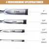 Set of 4 Wooden Chisel Set, Round, Curved Gouge Chisel
