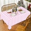 Ohkishly 2 Pack Pink Gingham Tablecloths, Pink and White Checkered