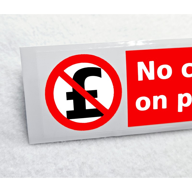 No Cash Left on Premises Sticker Waterproof Outdoor Vinyl Sticker