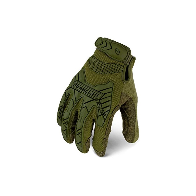 Ironclad Tactical Impact Gloves, Medium, OD Green
