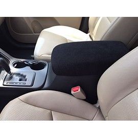 Auto Console Covers- Fits The Kia Sorento 2011-2014 Center Console Armrest Cover Fleece Fabric -Black