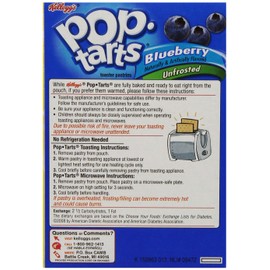 Kellogg's Pop-Tarts Frosted Blueberry Toaster Pastries 8 ct (Pack of 2)