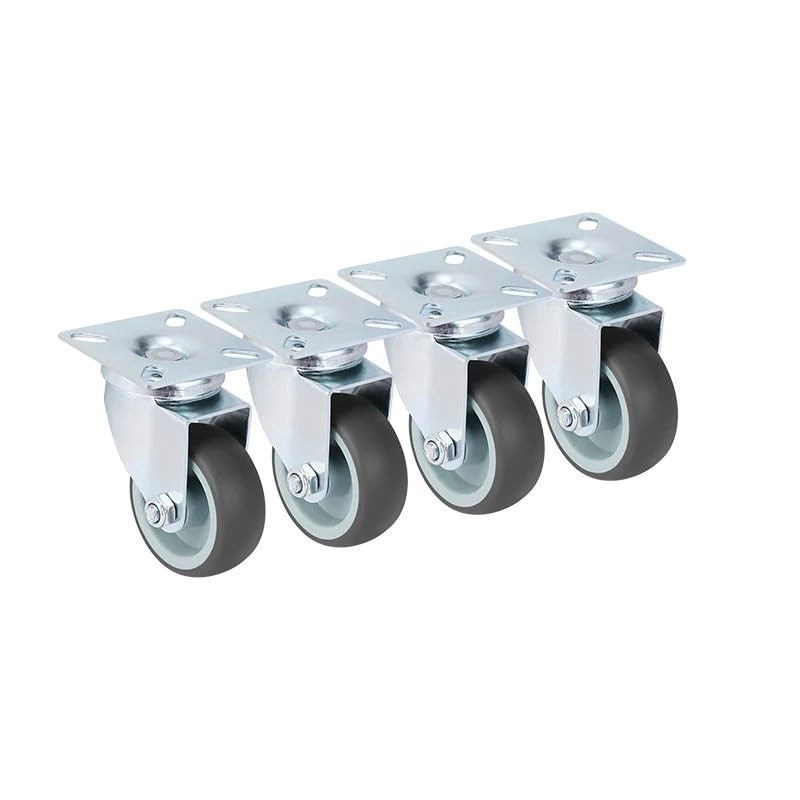 4PCS Casters Wheels 2 inch Heavy Duty Swivel Soft Rubber