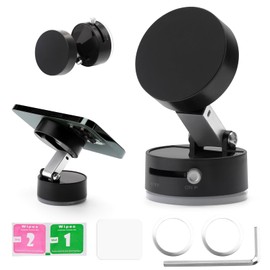 LATTCURE Magnetic Smartphone Holder, Car, Vacuum Magnetic Suction Type, Car Smartphone Stand, Magsafe, Vacuum Adsorption, Magnet, Compact, Multi-Angle Adjustment, Smartphone Fixed, Magnet, Strong