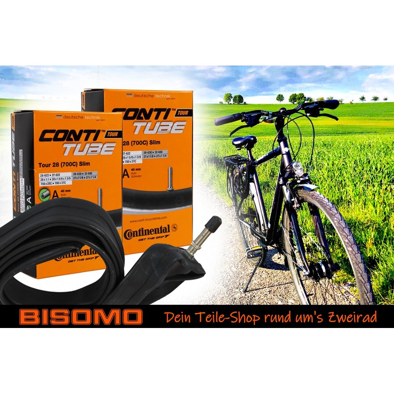 Continental Tour 28 Inch Slim Bicycle Inner Tube, 28-37/622-642, 700C