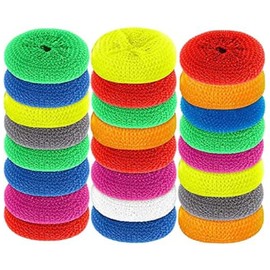 Qtron Round Nylon Scrubbers for Teflon pots and Pans Cleans up Big Messes with Little Effort (6 Scrub Pad)