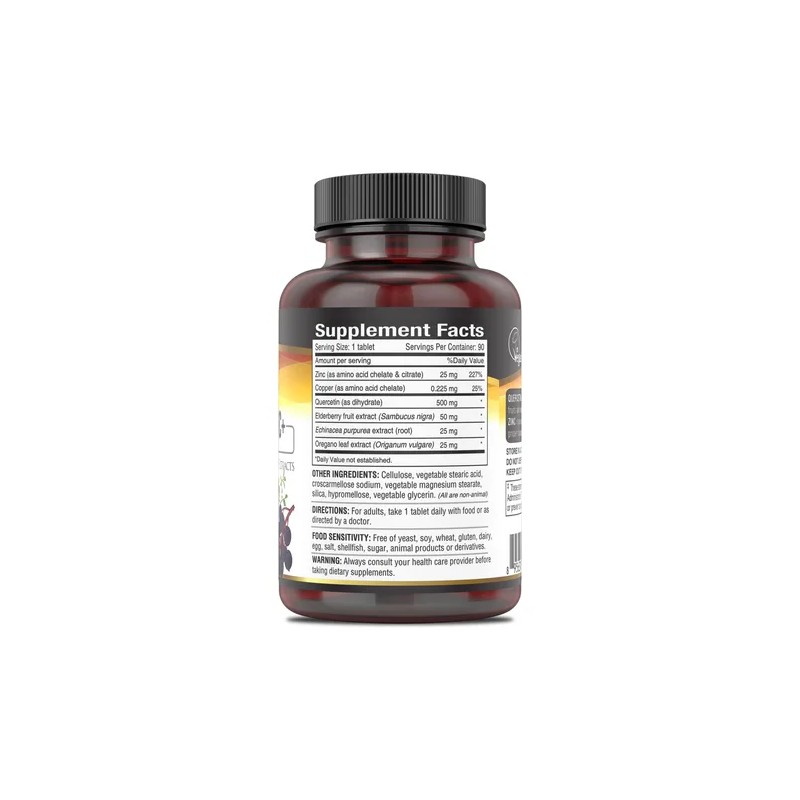 Deva Quercetina Vegana 500 Mg Zinc 25 Mg 90 Tabletas