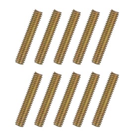uxcell 10pcs Fully Threaded Rods 5/16x1-3/4 All Thread Studs Long Threaded Screw Carbon Steel for Furniture Garden Railing Mounting Assembly Fastening Frame Connection Colorful Zinc