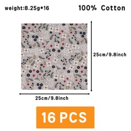 FAIRYGATE Patchwork Fabric Bundles 100% Cotton Fat Quarters Pre Cut Sheets for Patchworks Sewing Quilting Crafting No Repeat Patterns C0217