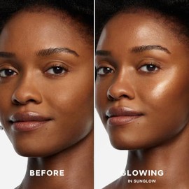 Saie Iluminador Ligero Mini Glowy Super Gel - Luminizer + Imprimación de Maquillaje para Piel Brillante - Enriquecido Con Vitamina C + Aceite Hidratan