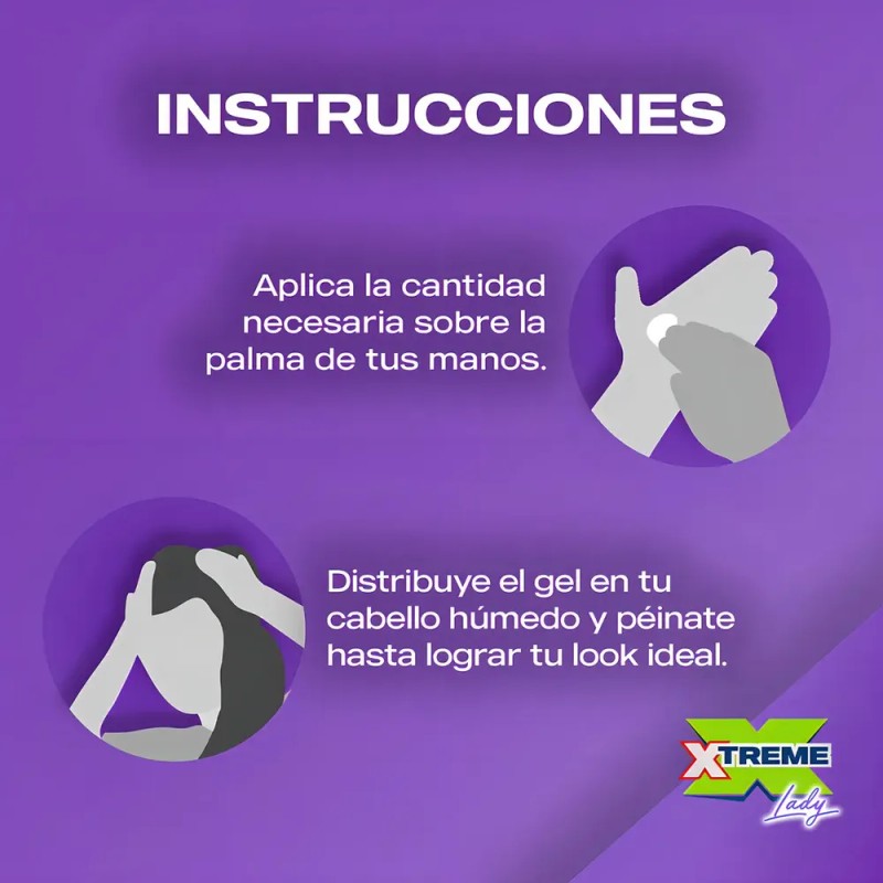 Gel para cabello Xtreme Lady Keratina Squeeze 260g
