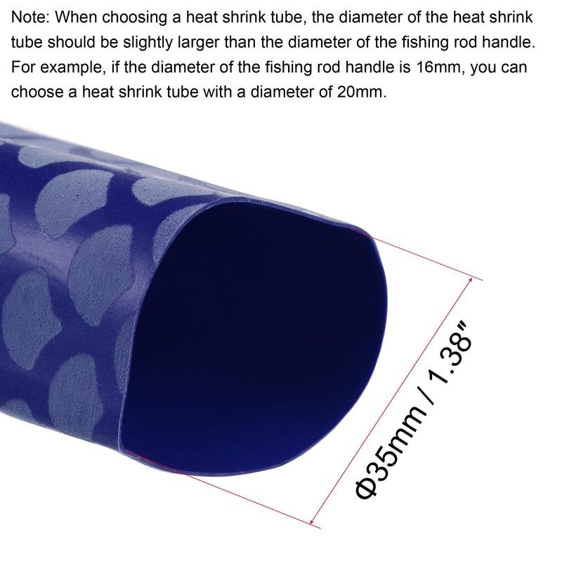 sourcing map Heat Shrink Wrap Tubing Sleeve for Fishing Rod