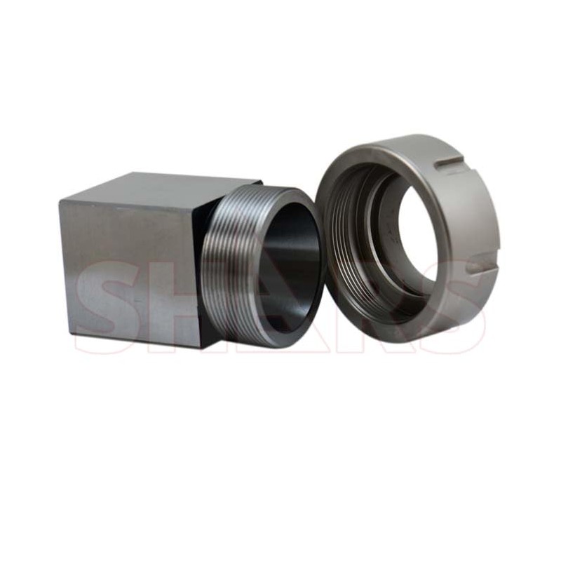 ER40 Collet Square Block Holder .001" parallelism CNC Lathe Engraving