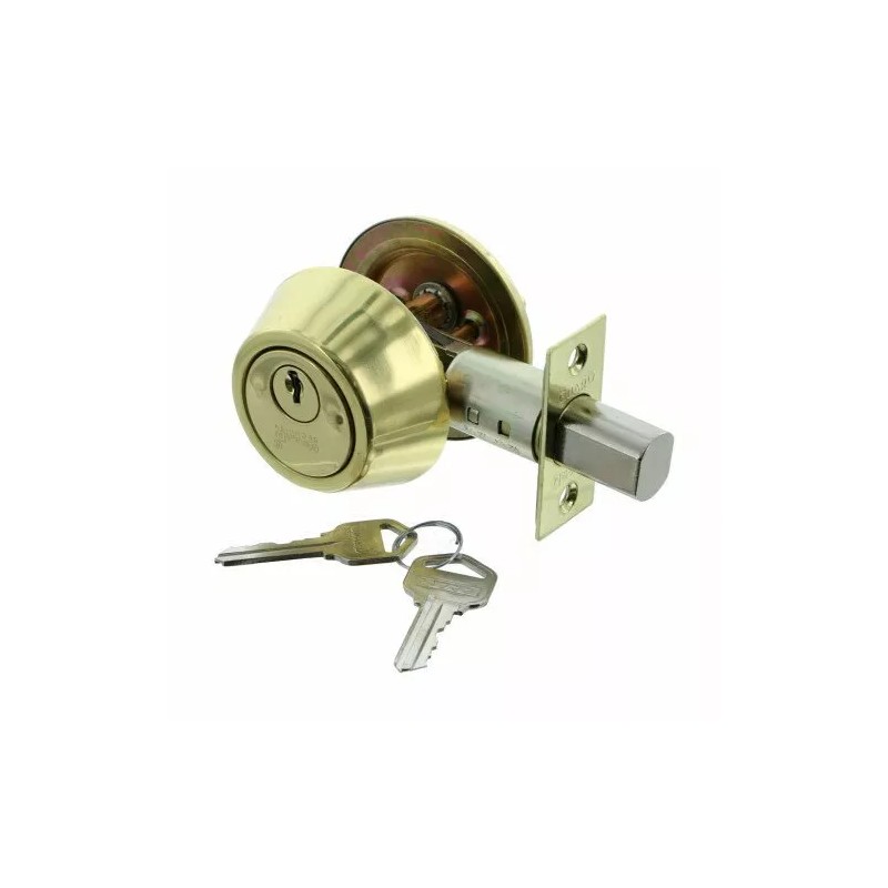 Guard Security 281HDPB Single Cylinder Deadbolt Door Lock in Polished