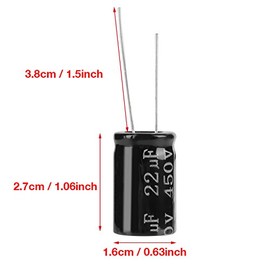Pack of 20 450V 22uf 105 Lines Axial Electrolyte Polar Capacitor Electronic Component