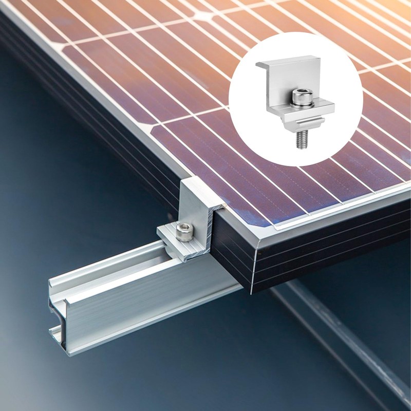 Solar Panel Bracket 4 Pieces 30 mm Solar End Clamp
