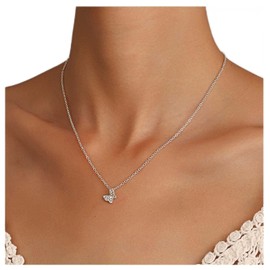 Cimenexe Bohemian Small Crystal Butterfly Pendant Necklace Silver Butterfly Choker Necklace CZ Butterfly Chain Necklace Small Butterfly Necklace Jewellery for Women and Women