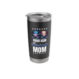 Proud Asian American Mom USA Sunglasses Family Matching Stainless Steel Insulated Tumbler