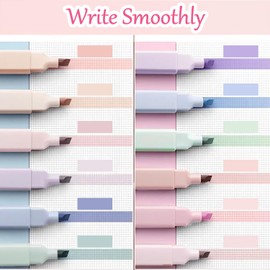 CENCERY 12 Packs Highlighters Pens, Pastel Highlighter, Glitter Highlighters Stationery Supplies Multipack Highlighters Set with Double Head for Markers, Notepads, Diaries, Offices and Schools