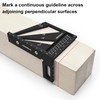 ViewReal Multi-Angle Measuring Ruler,3D Woodworking Square, 22.5-90 Degree Aluminum Alloy