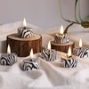 Eywamage Zebras Animal Print Flameless Tealights with Remote Batteries Included,