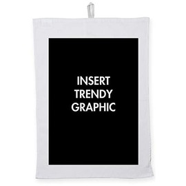 Hippowarehouse insert trendy graphic Tea Towel Eco Printed Dish Cloth Kitchen accessory 50cmx70cm 100% Cotton