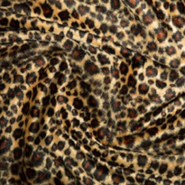 Animal Skin Print Velboa Faux Fur Velour Pony Skin 145cm Wide (Price Per Metre) (Leopard)
