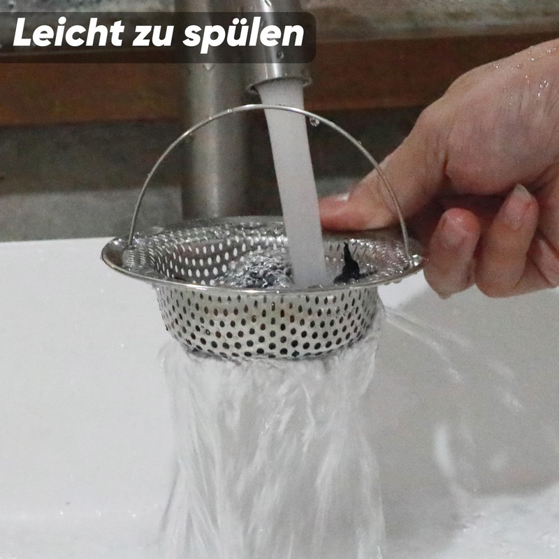 Pack of 2 Sink Strainer Stainless Steel Sink Clogging Protection