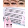 Natural Lash Clusters Kit 8-10-12MM Short Eyelash Clusters Kit Clear