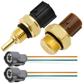 JUUDDENPARTS 37760-P00-003 Engine Coolant Fan Temperature Sensor Switch and Connector Pigtail Harness, Replacement for Honda Accord 1995-2005, Replaces 37870-PJ7-003