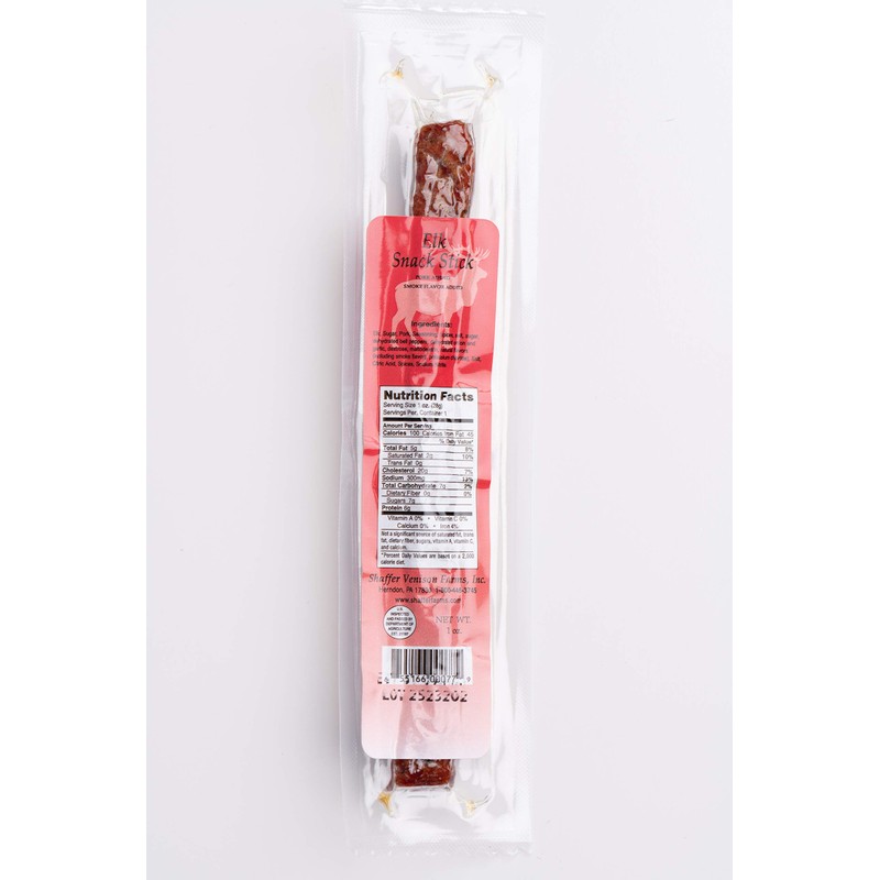 1 oz Elk Snack Stick (30 Individual sticks/box)