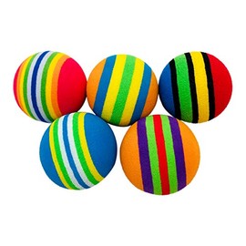 Pet Show - 15 Bolas interactivas de Juguete para Gatos de Interior, diseño de arcoíris, de Espuma Suave, para Perros pequeños, Cachorros, para Jugar con Cosas silenciosas