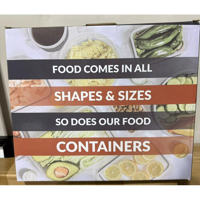 RFAQK 60-Piece Large Food Storage Containers Set Leakproof BPA-Free Plastic