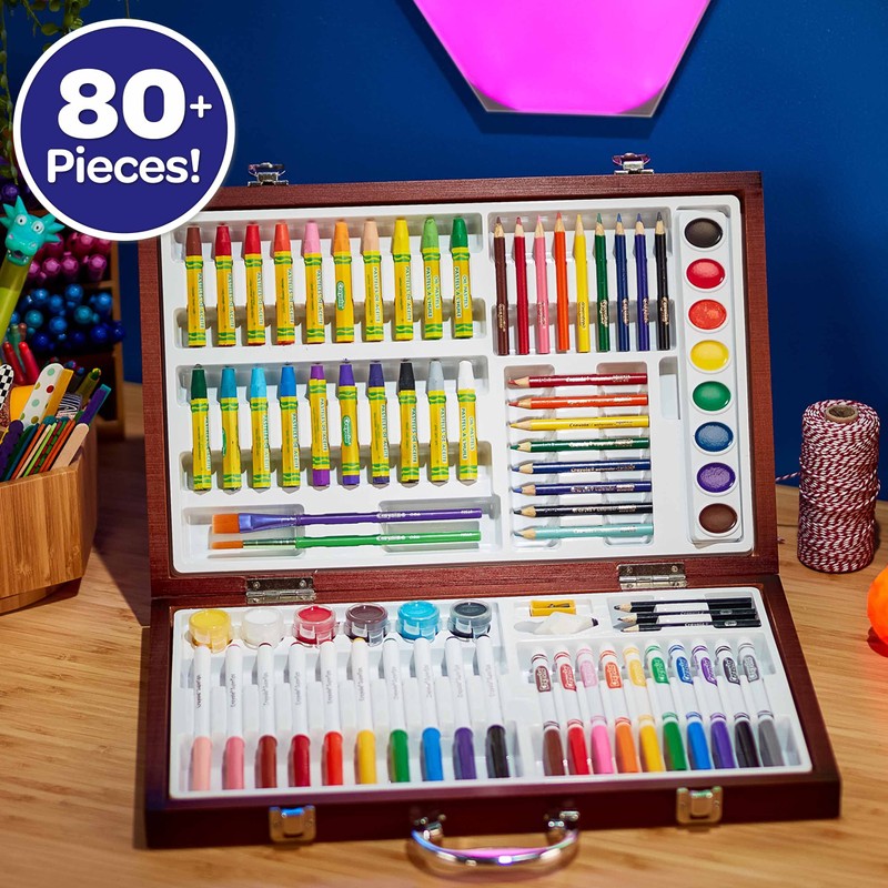 Crayola Wooden Art Set, 80+ Pcs, Arts and Crafts for