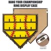 MaiQidd Championship Ring Display Case Baseball Softball Ring Holder (light