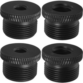 LUORNG 4PCS Tripod Adapter Screws 3/8 Female to 5/8 Male 1/4 Female to 5/8 Male Microphone Stand Adapters Stable Cantilever Stand Converter for Mounting Cameras Camcorders Black