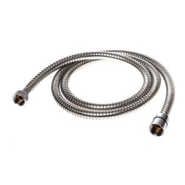Tatay Dual Flex Extendable Shower Hose, 1.5 m to 2 m, Brass Flexo, Stainless Steel Type 301, Universal Thread G 1/2 Inch, Chrome