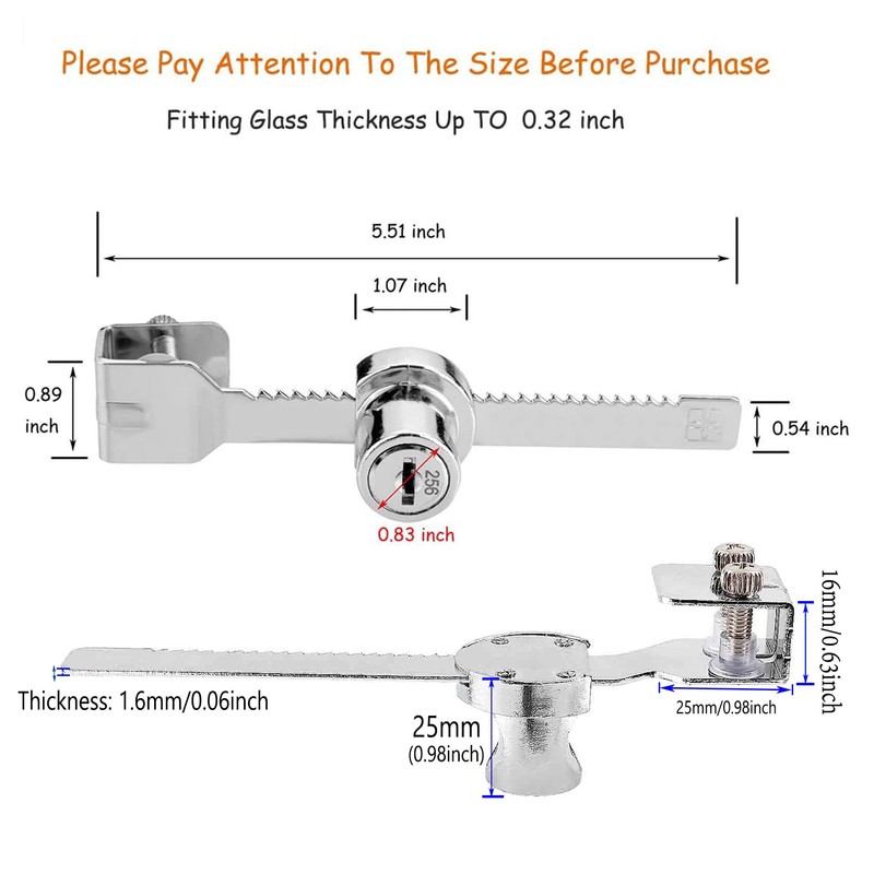 XIEHE 318 Sliding Window Locks, Closet Locks for Sliding Glass