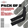 4 Pcs Black 8"X4" 4mm Heavy Duty Shelf Brackets Industrial