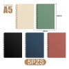 5pzs Libreta Pasta Dura Profesional,cuaderno En Espiral A5