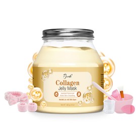 Pjordo Pjordo Jelly Masks for Facials Professional, Collagen Firming, Hydrating & Moisturing Face Mask Skin Care, Hydrojelly Peel Off Jelly Mask with Mixing Bowl Set, DIY Spa Use for All Skin Types