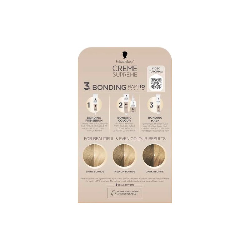Schwarzkopf Creme Supreme 10-0 Natural Extra Light Blonde, Permanent Hair