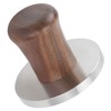 Wood Handle Coffee Tamper Stainless Steel Press Detachable Flat Base