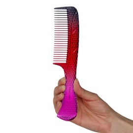 Allegro Comb 1004 Wide Tooth Detangling Hair Combs For Women, Stylists & Curly Hair Teasing Comb Mens Comb 1 Piece. (Red Pink Dione)
