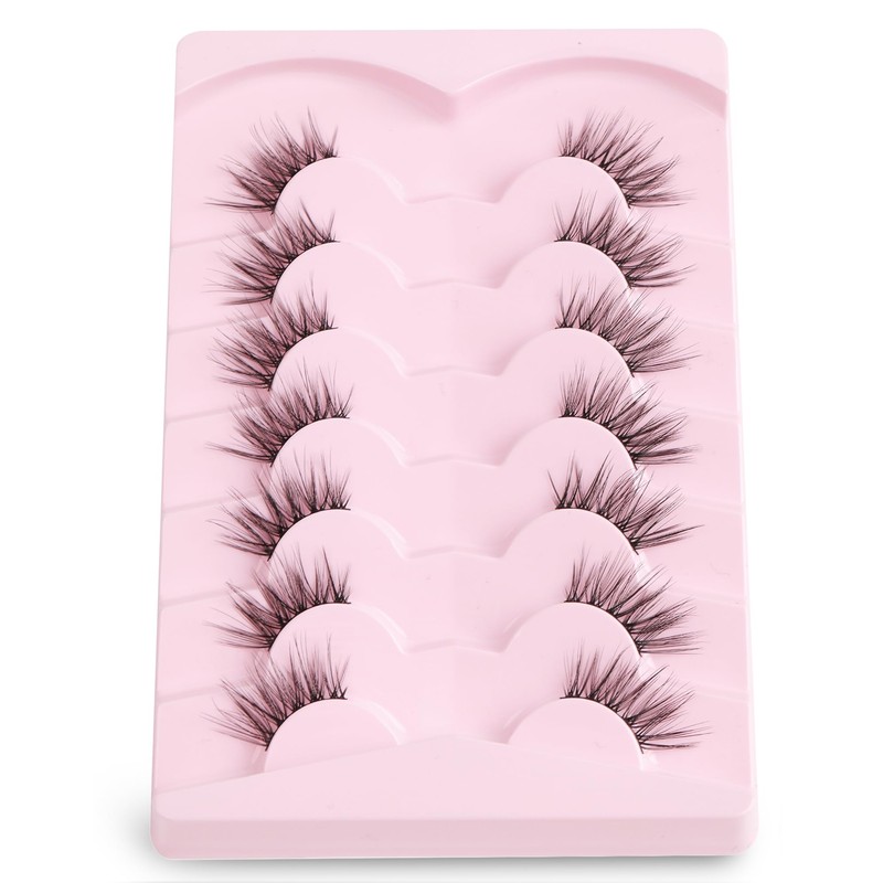 Onlyall Wispy Lashes Natural Flared False Eyelashes Fake Lashes WD-4
